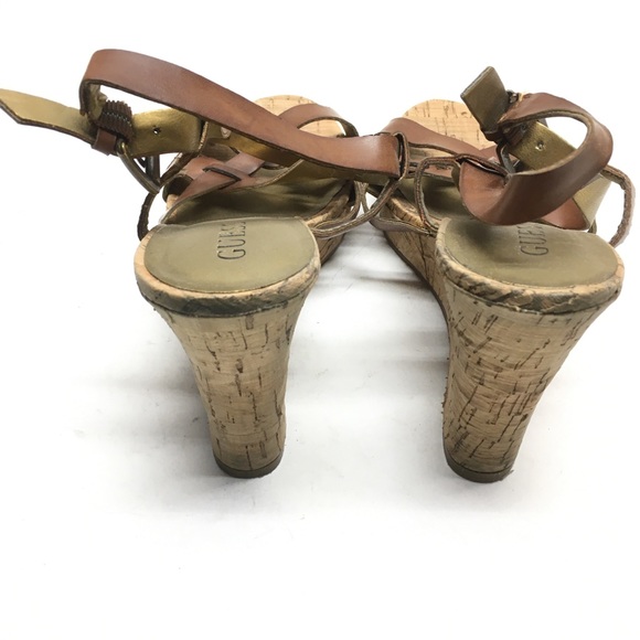 🔖Clearance Sale🔖 Guess | Strappy Cork Wedge Sandals - Picture 4 of 7